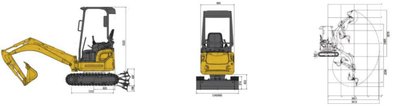 HYTEC F18 PRO Minibagger